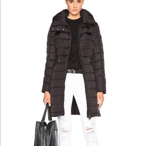Moncler Flammette Long Puffer Coat black Sz 0/Xs
